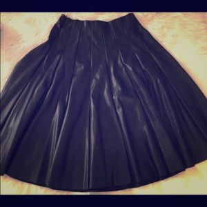 Zara faux leather skirt. Knee length.